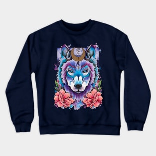 Mystic Wolf Design by Lorna Laine Crewneck Sweatshirt